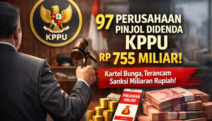 KPPU Jatuhkan Denda ke 97 Perusahaan Pinjol, Total Capai Rp755 Miliar