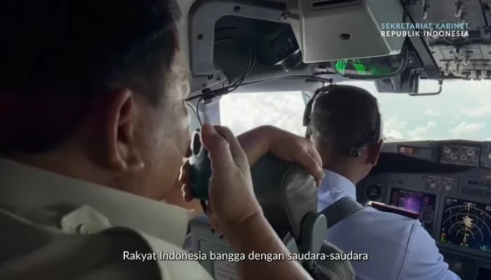 Presiden Prabowo Sampaikan Ucapan HUT ke-80 TNI AU dari Dalam Pesawat Kepresidenan